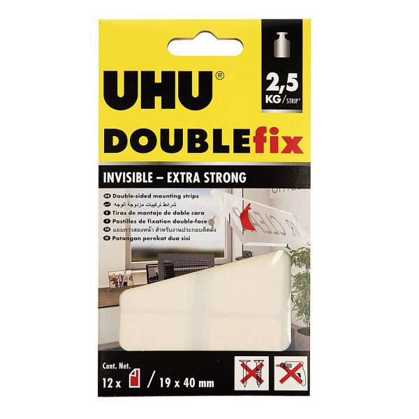 چسب دو طرفه قطعه‌ای اوهو، UHU Double fix Industrial Glue