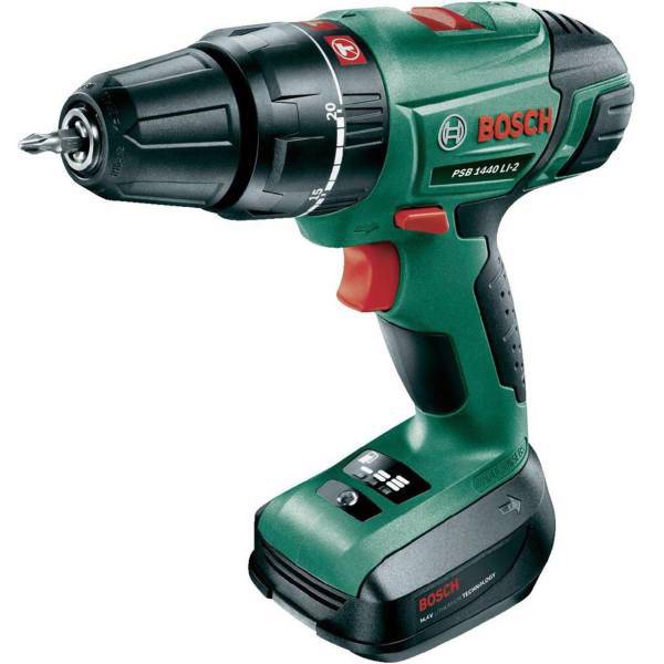 دریل پیچ گوشتی شارژی بوش مدل PSB 1440 LI-2، Bosch PSB 1440 LI-2 Cordless Drill Driver