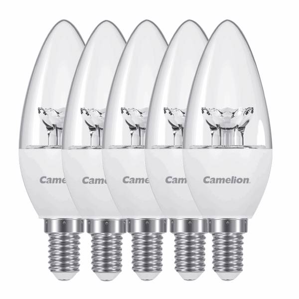 لامپ ال ای دی 6 وات کملیون مدل STB1 پایه E14 بسته 5 عددی، Camelion STB1 6W LED Lamp E14 5pcs