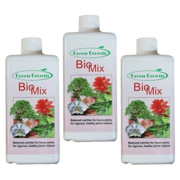 کود مایع بیومیکس گرین گروت ظرفیت 500 میلی لیتر بسته 3 عددی، Green Growth Biomix Liquid Fertilizer Capzcity 500 Ml Pack Of 3