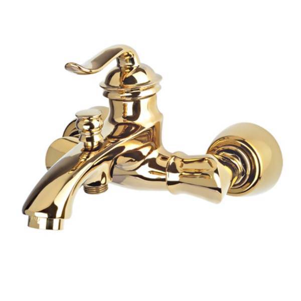 شیر حمام دزلی مدل لوکا طلایی براق، Dezli shiny gold luka Bath Faucet