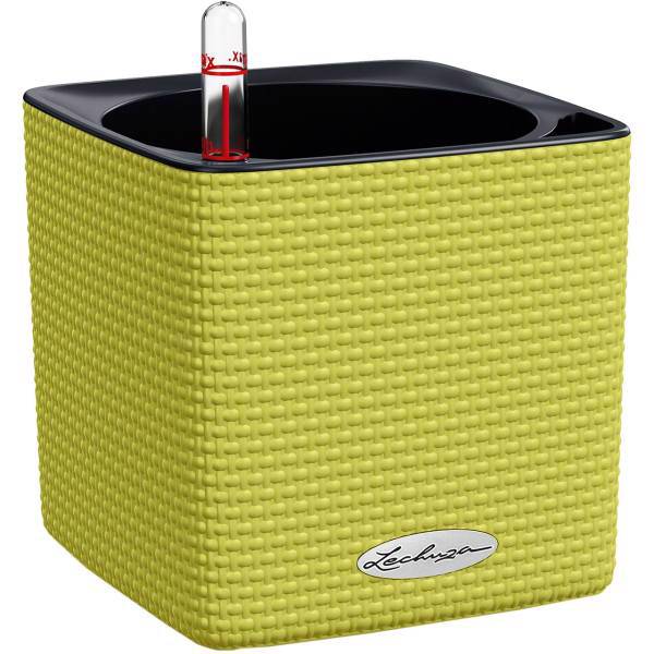 گلدان خودآبرسان لچوزا مدل Cube Color 14، Lechuza Cube Color 14 Selfwatering Plant Pot