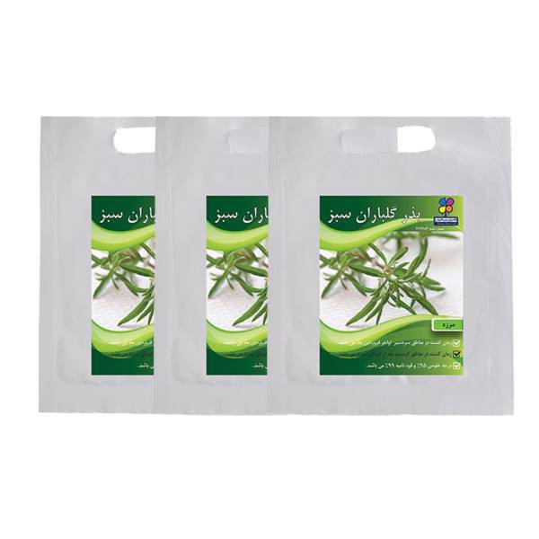 مجموعه بذر مرزه گلباران سبز بسته 3 عددی، Golbaranesabz Savory Seeds Pack Of 3