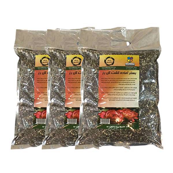 بستر آماده کشت گل رز 2 کیلوگرمی گلباران سبز بسته سه عددی، Golbarane Sabz Bastare Kesht Rose Flower 2kg Fertilizer Pack Of 3