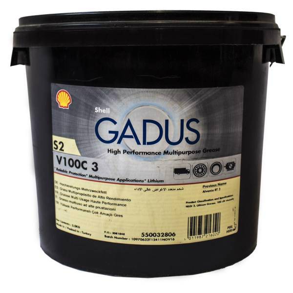 گریس لیتیومی نسوز شل مدل GADUS S2 V100C 3 مقدار 5 کیلوگرم