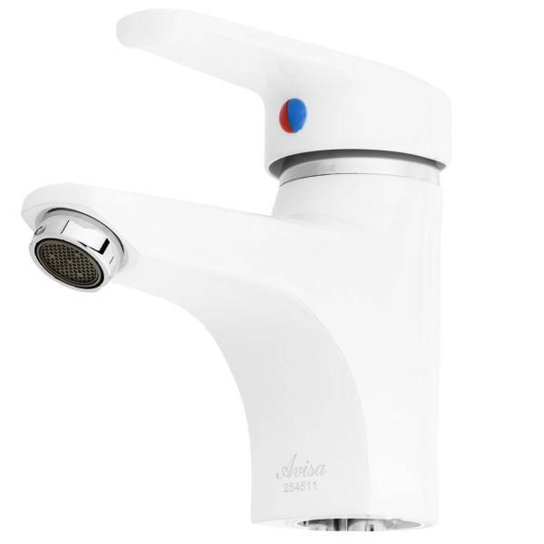 شیر روشویی آویسا مدل آلپ سفید، Avisa Alp Basin Mixer Faucets White