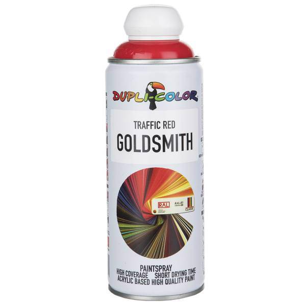 اسپری رنگ قرمز دوپلی کالر مدل Goldsmith حجم 400 میلی لیتر، Dupli Color Goldsmith Traffic Red Paint Spray 400ml