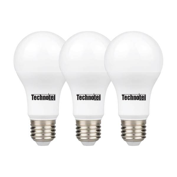 لامپ ال ای دی 12 وات تکنوتل مدل 312 پایه E27 بسته 3 عددی، Technotel 312 12W LED Lamp E27 3PCS