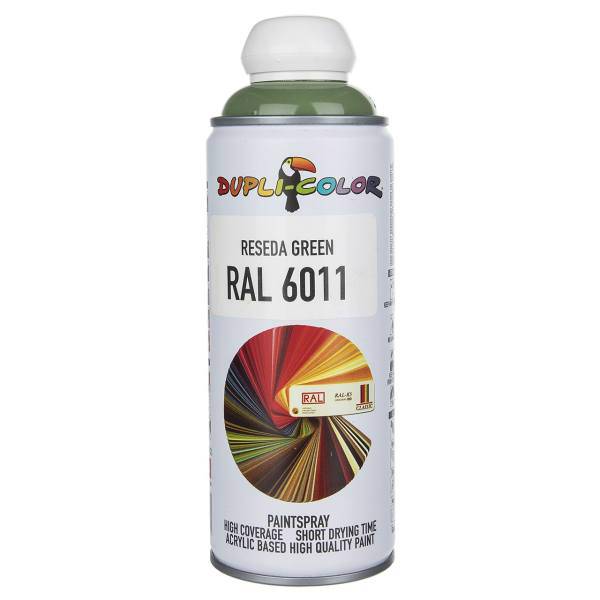 اسپری رنگ سبز دوپلی کالر مدل RAL 6011 حجم 400 میلی لیتر، Dupli Color RAL 6011 Reseda Green Paint Spray 400ml