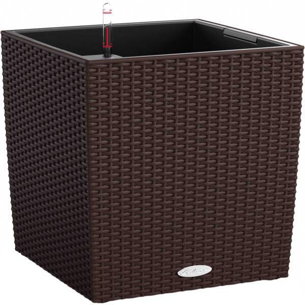 گلدان خودآبرسان لچوزا مدل Cube Cottage 40، Lechuza Cube Cottage 40 Plant Selfwatering Pot