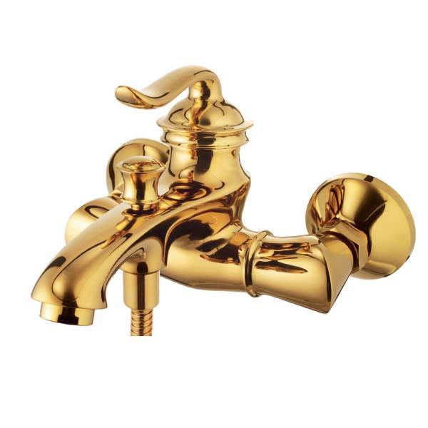 شیر حمام ویسن تین مدل GOLD رنگ طلایی، VISENTIN GOLD VS23273ZR Bath Mixer Faucets