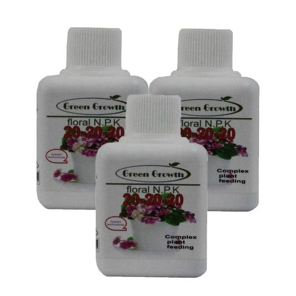 کود مایع کامل گرین گروت مدل Floral N.P.K بسته 3 عددی، Green Growth Floral N.P.K Liquid Fertilizer Pack Of 3