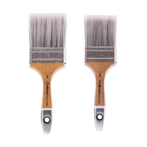 قلم موی نقاشی شالیمونت مدل Evolution تخت مجموعه 2 عددی سایز 70 و 80 میلی متر، Chalimount Evolution Paint Flat Brush 2 Pieces Set Size 70 and 80