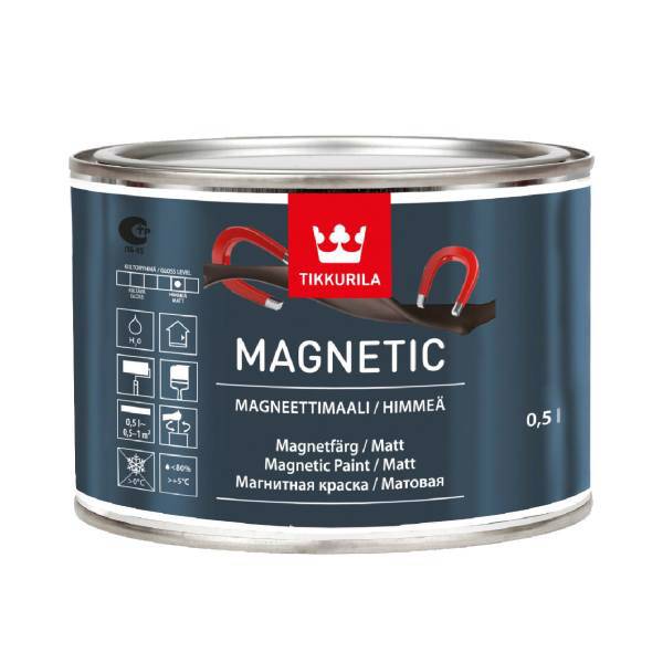 رنگ آهنربایی تیکوریلا حجم 0.5 لیتر، Tikkurila Magnetic Paint 0.5 L