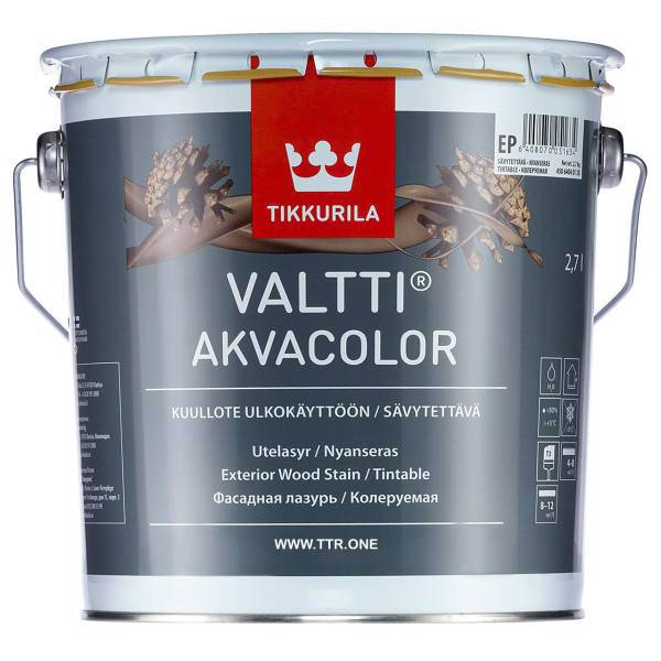 رنگ پایه آب تیکوریلا مدل 5073 VALTTI AKVACOLOR حجم 3 لیتر، TIKKURILA Valtti Akvacolor 5073 Water Based Paint 3 Liter