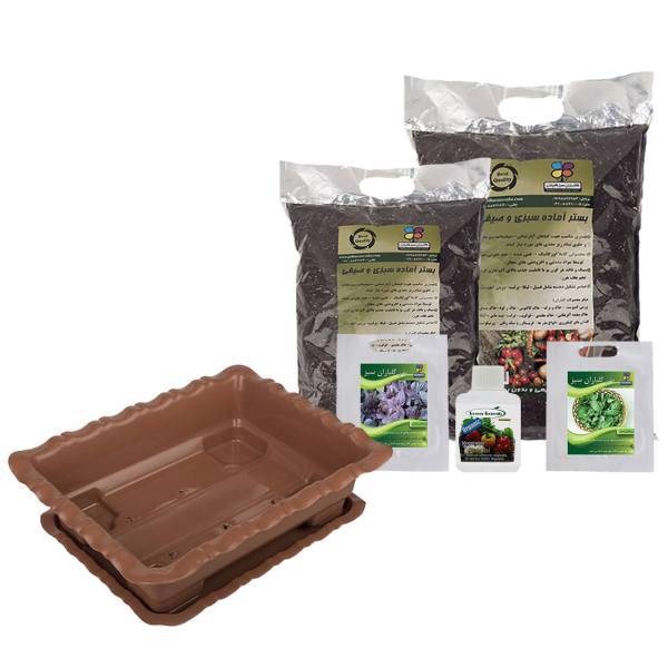 مجموعه کاشت سبزی ریحان گلباران سبز، Golbaranesabz Basil Gardening Pack