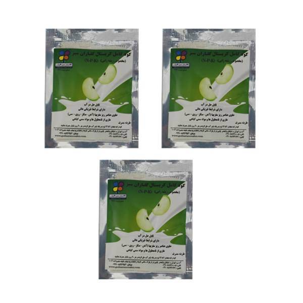 کود کامل کریستال ریشه زایی 40 گرمی گلباران سبز بسته 3 عددی، Golbarane Sabz Root Making Full Crystal Fertalizer 40g Pack Of 3