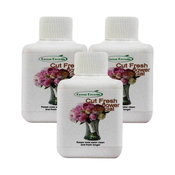 کود مایع گل شاخه بریده گرین گروت بسته 3 عددی، Green Growth Cut Fresh Flower Special Liquid Fertilizer Pack Of 3