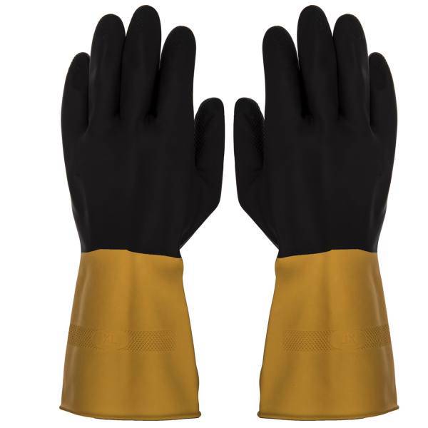 دستکش کار گیلان مدل سه لایه دو رنگ بسته 12 جفتی، Gilan 3 Layers Two Colors Gloves Pack of 12 Pairs