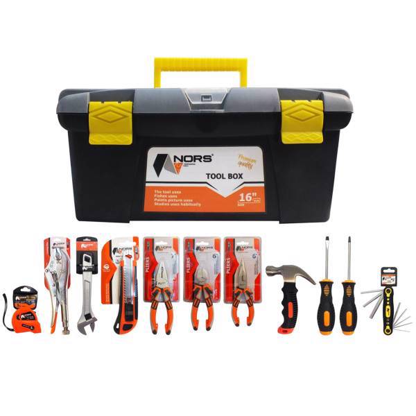 مجموعه 12 عددی ابزار نورس مدل NS-1012، Nors NS-1012 Tools Set 12 PCS