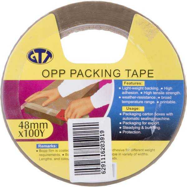 چسب نواری جی تی تی مدل 208631 مخصوص بسته بندی با پهنای 48 میلی‌متر، GTT 208631 Industrial Glue OPP Packing Tape 48mm