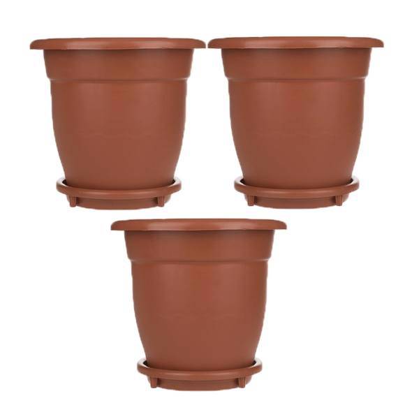 گلدان گل سنگ مدل 238 مجموعه 3 عددی، Golesang 238 Plant Pot Pack Of 3