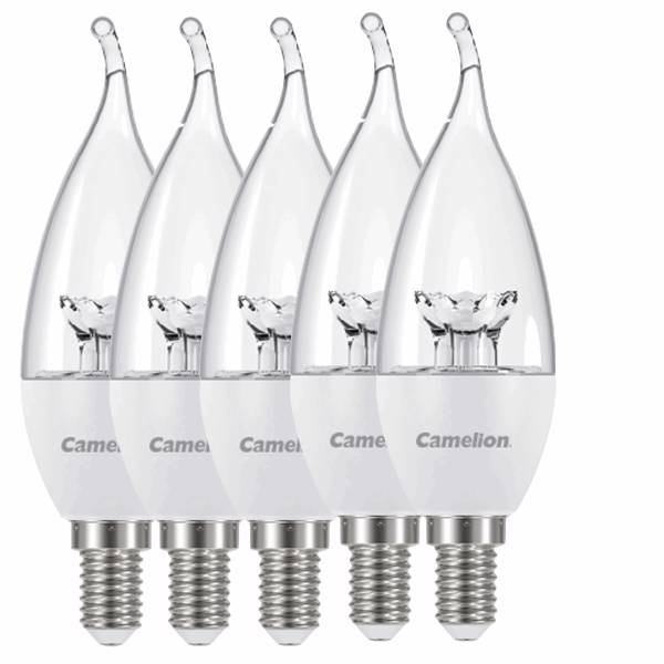 لامپ ال ای دی 6 وات کملیون مدلSTD1-ADV پایه E14 بسته 5 عددی، Camelion STD1-ADV 6W LED Lamp E14 5pcs