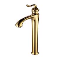 شیر روشویی پایه بلند ویسن تین مدل GOLD رنگ طلایی - VISENTIN GOLD VS16U73ZR Tall Basin Faucets