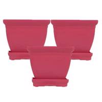 گلدان پلاستیکی شهر آذین مدل 7006 مجموعه 3 عددی - Shahrazin 7006 Pelastic Plant Pot - Pack Of 3