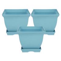 گلدان پلاستیکی شهر آذین مدل 7018 مجموعه 3 عددی - Shahrazin 7018 Pelastic Plant Pot - Pack Of 3