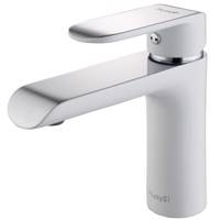 شیر روشویی هوآیی مدل یولاندا سفید کروم Huayi white chrome yolanda basin mixer