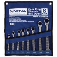 مجموعه 8 عددی آچار یک سر تخت یک سر رینگی نووا مدل NTG 1320 Nova NTG 1320 Combination Wrench 8 PCS