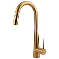 شیر آشپزخانه شاوری کسری مدل آتوسا طلامات Kasra mat gold atoosa pull out kitchen mixer