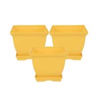 گلدان پلاستیکی شهر آذین مدل 7008 مجموعه 3 عددی Shahrazin 7008 Pelastic Plant Pot - Pack Of 3