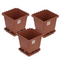 گلدان گل سنگ مدل 416 مجموعه سه عددی Golesang 416 Plant Pot Pack Of 3