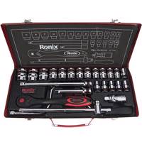 مجموعه 24 عددی آچار بکس رونیکس مدل RH-2624 با سری های شش گوشه Ronix RH-2624 24Pcs Socket Wrench Set 6pt