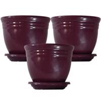 گلدان پلاستیکی گل سنگ مدل 2015 مجموعه سه عددی - Golesang 2015 Plastic Plant Pot Pack Of 3