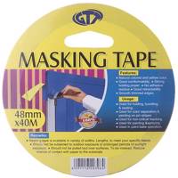 چسب نواری جی تی تی مدل کاغذی با پهنای 48 میلی‌متر GTT Masking Tape Industrial Glue 48mm