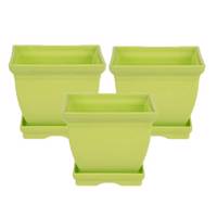 گلدان پلاستیکی شهر آذین مدل 7020 مجموعه 3 عددی Shahrazin 7020 Pelastic Plant Pot - Pack Of 3