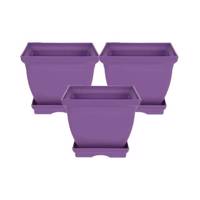 گلدان پلاستیکی شهر آذین مدل 7010 مجموعه 3 عددی Shahrazin 7010 Pelastic Plant Pot - Pack Of 3