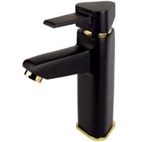 شیر روشویی کسری مدل مهتاب مشکی - Kasra black mahtab basin mixer