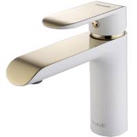 شیر روشویی هوآیی مدل یولاندا سفید طلایی Huayi white gold yolanda basin mixer