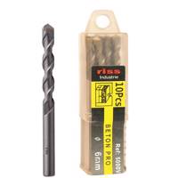 مته گرانیت ریس مدل 5000V000600 سایز 6 میلی متر بسته 10 عددی Riss 5000V000600 Granite Drill Bit Size 6mm Pack Of 10