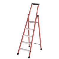 نردبان پنج پله عایق برق توبسکا کومابی مدل 04472005 Tubesca Comabi 04472005 Fiberglass Five Steps Ladder