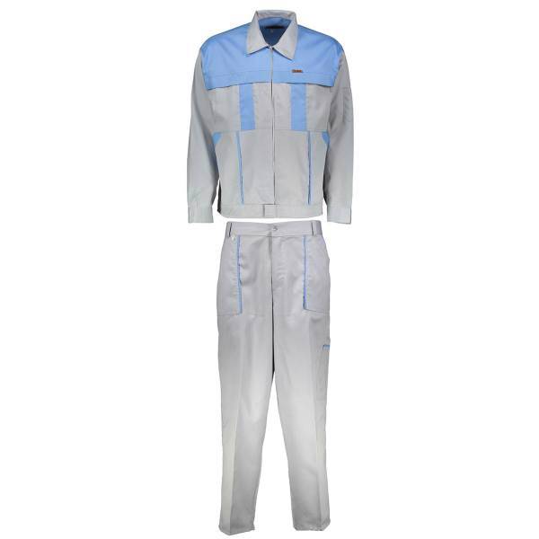 کاپشن و شلوار مهندسی تیک مک مدل نقره ای آبی آسمانی، Tekmak Silver Light Blue Engineer Clothes