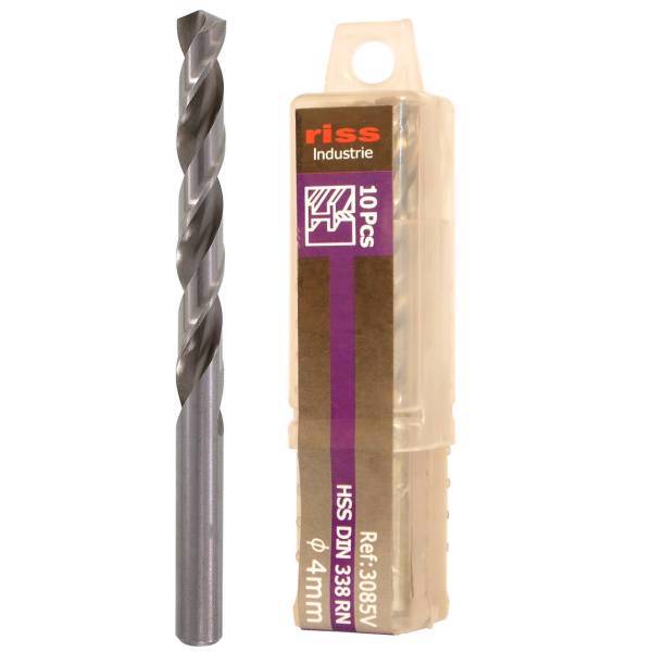 مته فلز ریس مدل 3085V000400 سایز 4 میلی متر بسته 10 عددی، Riss 3085V000400 Drill Bit Size 4mm Pack Of 10