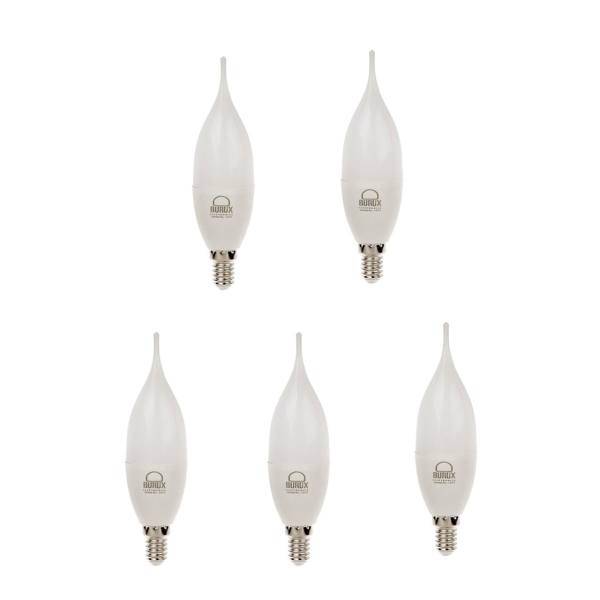 لامپ ال ای دی 7 وات اشکی بروکس پایه E14 بسته 5 عددی، Burux LED Lamp 7W
