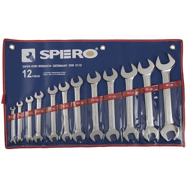 مجموعه 12 عددی آچار دو سر تخت اسپرو مدل 600712P، Spero 600-712P Open End Wrench Set 12PCS