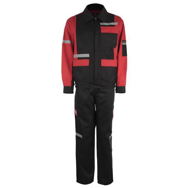 کاپشن و شلوار مهندسی خادم مدل مشکی قرمز، Khadem Black Red Engineer Clothes