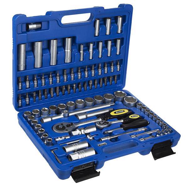 مجموعه 94 عددی آچار بکس و سری پیچ گوشتی آلروند مدل 98410، Allround 98410 Ratchet Screwdriver And Socket Wrench Set 94 PCS